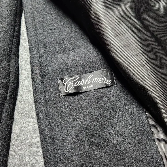 S by Searle Wool Cashmere Black Ankle Length Double Breasted Overcoat Coat 6 NWT